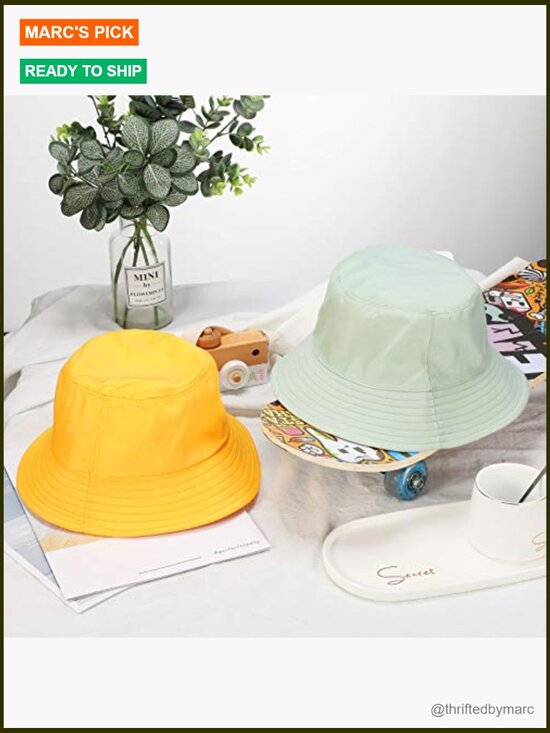 8 Pack Cotton Bucket Hats Foldable Lightweight One Size Fishing Hat main image 5